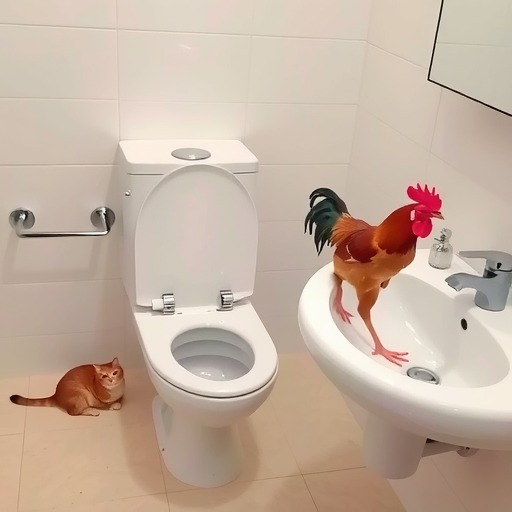 厕所公鸡和猫（良好卫生习惯和生活品质的体